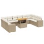 Set de sofás de jardín 11pzas con cojines ratán sintético beige en Conjuntos de jardín | Comprar online en Foru.es