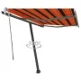 Toldo de pie retráctil manual naranja y marrón 350x250 cm de vidaXL, Toldos - Ref: Foro24-3069720, Precio: 352,11 €, Descuent...