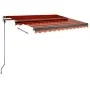Toldo de pie retráctil manual naranja y marrón 350x250 cm de vidaXL, Toldos - Ref: Foro24-3069720, Precio: 352,11 €, Descuent...