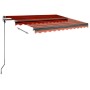 Toldo de pie retráctil manual naranja y marrón 350x250 cm de vidaXL, Toldos - Ref: Foro24-3069720, Precio: 339,72 €, Descuent...