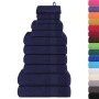 Juego de toallas 12 piezas 100% algodón azul marino 360 gsm de , Toallas de baño y manoplas - Ref: Foro24-137100, Precio: 47,...