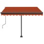Toldo de pie retráctil manual naranja y marrón 350x250 cm de vidaXL, Toldos - Ref: Foro24-3069720, Precio: 339,72 €, Descuent...