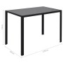 Juego de mesa de comedor de 7 piezas en blanco y negro de , muebles para cocinas y comedores - Ref: Foro24-281913, Precio: 23...