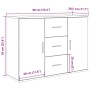 Aparador de madera de ingeniería roble artisan 90x29,5x65 cm de , Aparadores - Ref: Foro24-855979, Precio: 103,54 €, Descuent...