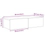 Estante de pared con cajones de madera contrachapada blanco de , Estantes y estanterías - Ref: Foro24-859972, Precio: 44,09 €...