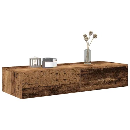 Estante de pared con cajones madera vieja 100x36x19 cm de , Estantes y estanterías - Ref: Foro24-859993, Precio: 75,30 €, Des...