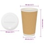 Vasos de café de papel con tapa 1000 uds 16oz 400ml de , Vasos desechables - Ref: Foro24-3325226, Precio: 205,52 €, Descuento: %