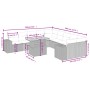 Set de sofás de jardín 11 pzas y cojines ratán sintético negro en Conjuntos de jardín | Comprar online en Foru.es