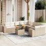Set de sofás de jardín 11pzas con cojines ratán sintético beige en Conjuntos de jardín | Comprar online en Foru.es