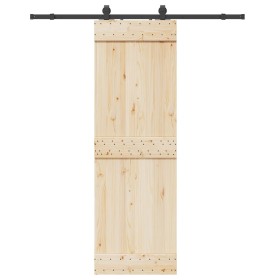 Kit de herrajes para puertas correderas acero negro 183 cm de , Artículos para puertas - Ref: Foro24-4009716, Precio: 61,95 €...