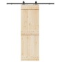 Kit de herrajes para puertas correderas acero negro 183 cm de , Artículos para puertas - Ref: Foro24-4009716, Precio: 61,95 €...