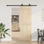 Kit de herrajes para puertas correderas acero negro 183 cm de , Artículos para puertas - Ref: Foro24-4009716, Precio: 61,95 €...