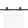 Kit de herrajes para puertas correderas acero negro 183 cm de , Artículos para puertas - Ref: Foro24-4009716, Precio: 61,95 €...