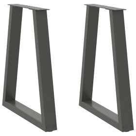 Patas para mesa de centro en forma de V 2 uds antracita acero de , Patas para mesas - Ref: Foro24-4012566, Precio: 90,16 €, D...