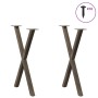 Patas para mesa comedor forma X 2uds acero natural 50x(72-73)cm de , Patas para mesas - Ref: Foro24-4012911, Precio: 61,88 €,...