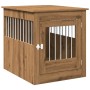 Jaula para perros mueble madera contrachapada roble artesanal de , Casetas para perros - Ref: Foro24-857646, Precio: 99,68 €,...