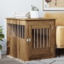 Jaula para perros mueble madera contrachapada roble artesanal de , Casetas para perros - Ref: Foro24-857646, Precio: 99,68 €,...