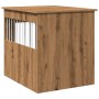 Jaula para perros mueble madera contrachapada roble artesanal de , Casetas para perros - Ref: Foro24-857646, Precio: 99,68 €,...
