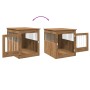Jaula para perros mueble madera contrachapada roble artesanal de , Casetas para perros - Ref: Foro24-857646, Precio: 99,68 €,...