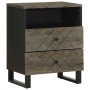 Mesilla de noche negra 50x33x62 cm madera maciza mango de , Mesitas de noche - Ref: Foro24-4017694, Precio: 86,07 €, Descuent...