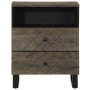 Mesilla de noche negra 50x33x62 cm madera maciza mango de , Mesitas de noche - Ref: Foro24-4017694, Precio: 86,07 €, Descuent...