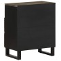 Mesilla de noche negra 50x33x62 cm madera maciza mango de , Mesitas de noche - Ref: Foro24-4017694, Precio: 86,07 €, Descuent...