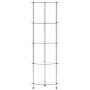 Estantería 5 niveles cristal templado transparente 30x30x130 cm en Librerías y estanterías | Comprar online en Foru.es
