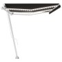 Toldo retráctil manual con LED gris antracita 600x350 cm de vidaXL, Toldos - Ref: Foro24-3069684, Precio: 863,11 €, Descuento: %