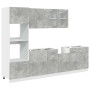 Set muebles de baño 7 piezas “Lyon” gris hormigón de , Muebles de baño - Ref: Foro24-3324856, Precio: 647,29 €, Descuento: %