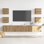 Muebles de TV de pared 6 uds madera ingeniería roble artesanal de , Muebles TV - Ref: Foro24-3328970, Precio: 202,51 €, Descu...