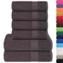 Juego de toallas 6 piezas 100% algodón antracita 360 gsm de , Toallas de baño y manoplas - Ref: Foro24-137079, Precio: 35,77 ...