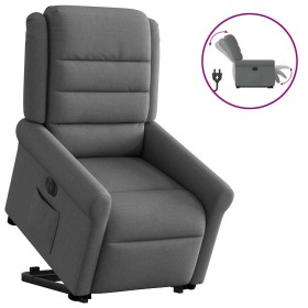 Sillón eléctrico reclinable elevable de tela gris oscuro de , Sillones - Ref: Foro24-3303335, Precio: 355,50 €, Descuento: %