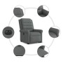 Sillón eléctrico reclinable elevable de tela gris oscuro de , Sillones - Ref: Foro24-3303335, Precio: 355,50 €, Descuento: %