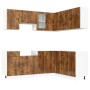 Mueble cocina Porto roble ahumado 11 pzas madera contrachapada de , Armarios de cocina - Ref: Foro24-3314966, Precio: 688,70 ...