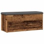 Banco almacenaje madera de ingeniería madera vieja 102x42x45 cm de , Bancos para recibidores y almacenamiento - Ref: Foro24-8...