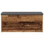 Banco almacenaje madera de ingeniería madera vieja 102x42x45 cm de , Bancos para recibidores y almacenamiento - Ref: Foro24-8...