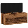 Banco almacenaje madera de ingeniería madera vieja 102x42x45 cm de , Bancos para recibidores y almacenamiento - Ref: Foro24-8...