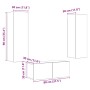 Muebles de TV de pared 3 uds madera ingeniería roble artesanal de , Muebles TV - Ref: Foro24-3328966, Precio: 188,70 €, Descu...