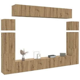 Mueble para TV de pared madera contrachapada artesanal 8 piezas de , Muebles TV - Ref: Foro24-3329012, Precio: 415,07 €, Desc...