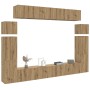 Mueble para TV de pared madera contrachapada artesanal 8 piezas de , Muebles TV - Ref: Foro24-3329012, Precio: 415,07 €, Desc...