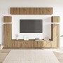 Mueble para TV de pared madera contrachapada artesanal 8 piezas de , Muebles TV - Ref: Foro24-3329012, Precio: 415,07 €, Desc...