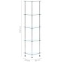 Estantería 5 niveles cristal templado transparente 30x30x130 cm en Librerías y estanterías | Comprar online en Foru.es