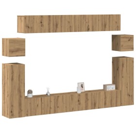 Mueble para TV de pared madera contrachapada artesanal 8 piezas de , Muebles TV - Ref: Foro24-3329148, Precio: 388,30 €, Desc...
