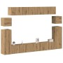 Mueble para TV de pared madera contrachapada artesanal 8 piezas de , Muebles TV - Ref: Foro24-3329148, Precio: 388,30 €, Desc...
