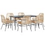 Juego de comedor de jardín 7 pzas con cojines ratán PE marrón de , Conjuntos de jardín - Ref: Foro24-3334475, Precio: 521,16 ...