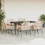 Juego de comedor de jardín 7 pzas con cojines ratán PE marrón de , Conjuntos de jardín - Ref: Foro24-3334475, Precio: 521,16 ...