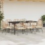 Juego comedor jardín 9 pzas cojines ratán sintético marrón de , Conjuntos de jardín - Ref: Foro24-3334463, Precio: 676,08 €, ...