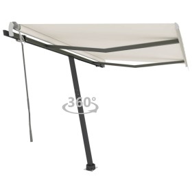 Toldo de pie retráctil manual crema 350x250 cm de vidaXL, Toldos - Ref: Foro24-3069717, Precio: 349,40 €, Descuento: %