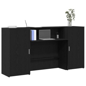 Mostrador de recepción roble negro 200x50x103,5 cm de , Escritorios - Ref: Foro24-3324215, Precio: 299,96 €, Descuento: %