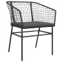 Juego de comedor jardín 5 piezas cojines ratán sintético negro de , Conjuntos de jardín - Ref: Foro24-3334598, Precio: 260,59...